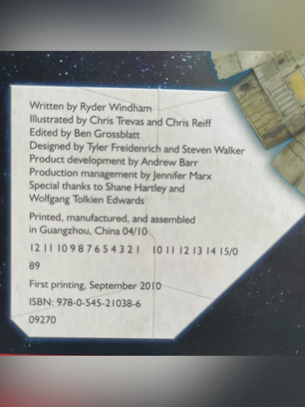 Star Wars Millennium Falcon YT-1300 3-D Owner’s Guide First Printing 2010